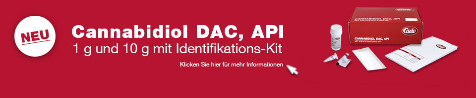 NEU: Cannabidiol DAC, API mit Identifikations-Kit